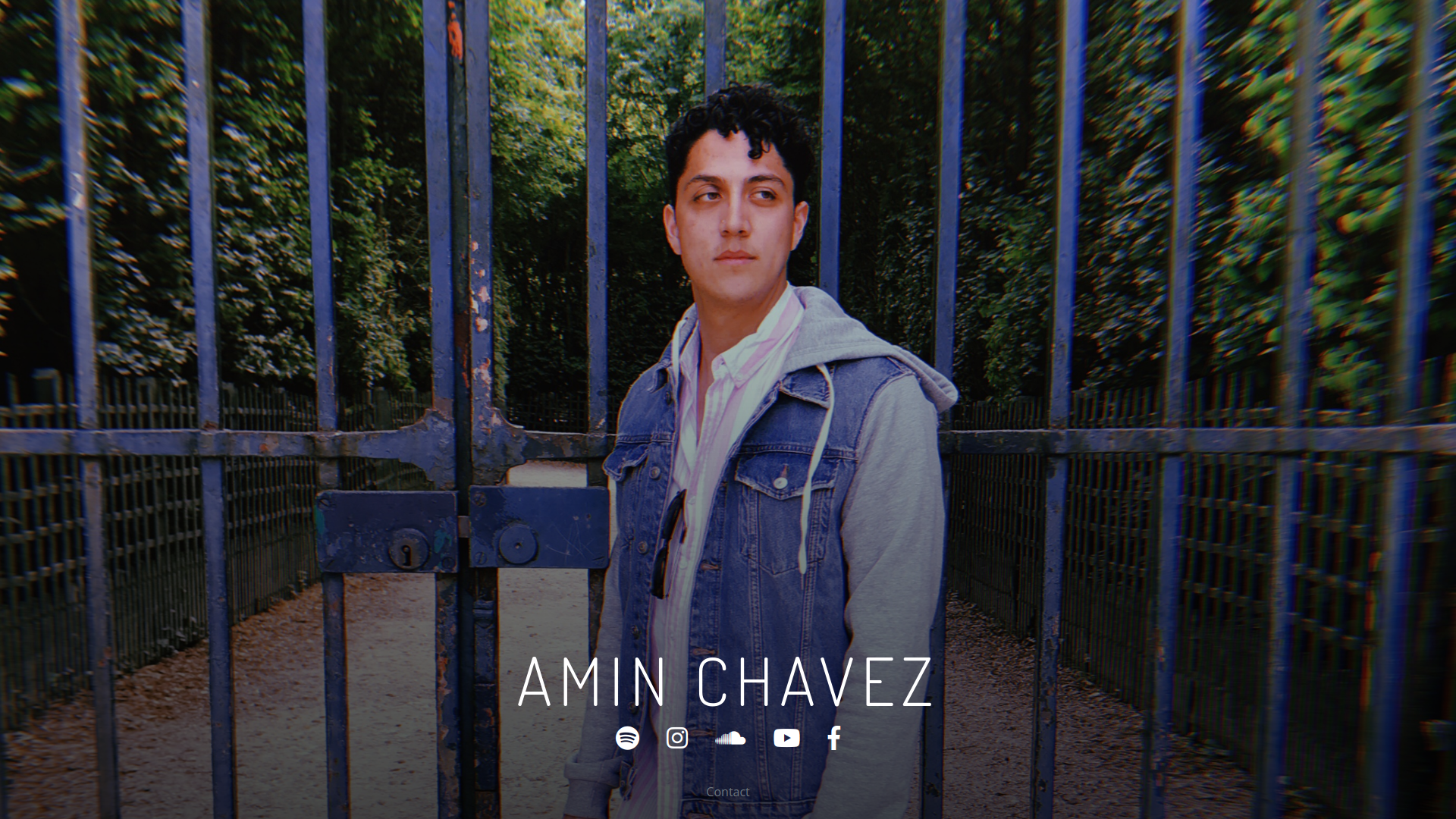 Preview of Amin Chavez website, showcasing Benjamin Chavez's work as a DJ and music producer