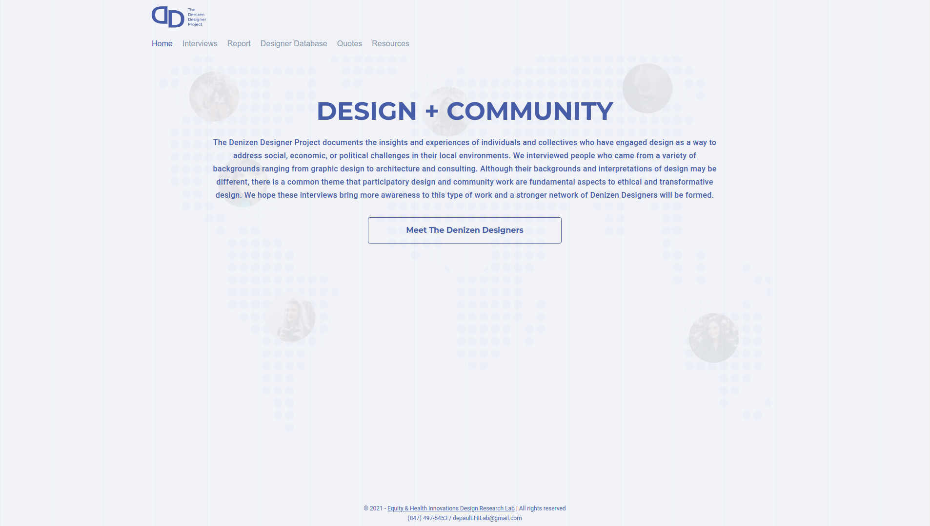 Preview of The Denizen Designer Project, a web development work by Benjamin Chavez